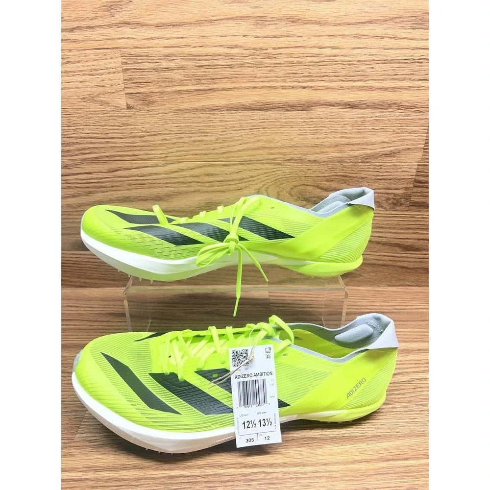 adidas Adizero Ambition Lucid Lemon Black Spikes IH5798 Men's Size 12.5 No spike